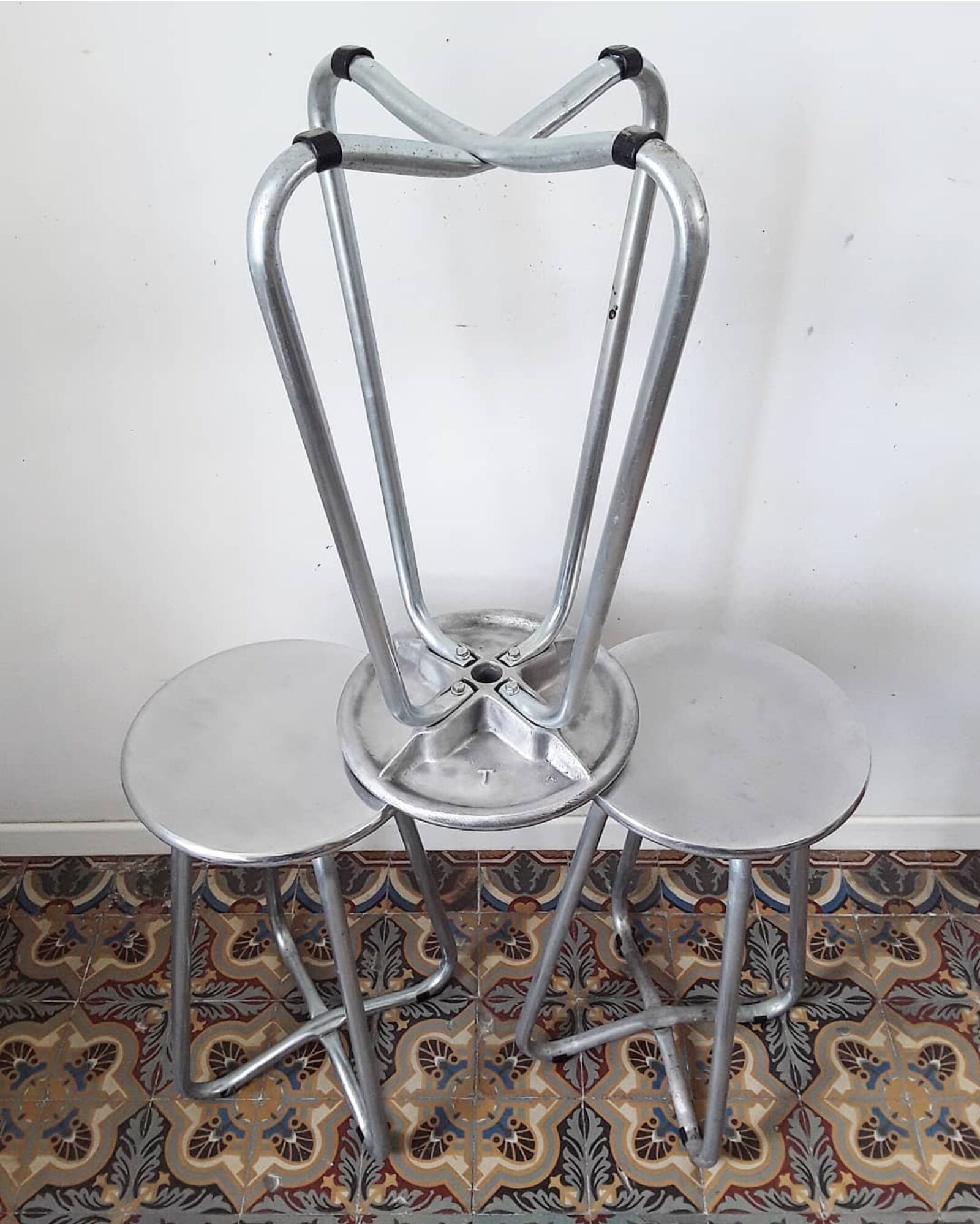 Set of 4 vintage habitat stools