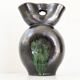 Vase en céramique noire et verte, 1960