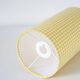 Vintage table lamp – Turned wood and yellow Vichy