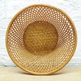 Vintage braided rattan basket