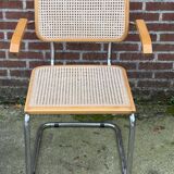 Set of 4 Cesca chairs model B64 with armrests Cesca Marcel breuer design