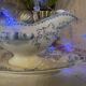 Mozart pattern earthenware gravy boat stamped Sarreguemines