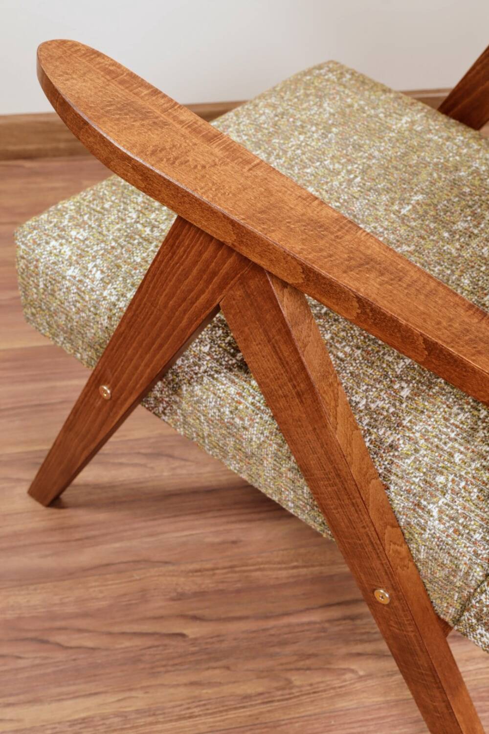 Vintage green granola ethnic design armchair