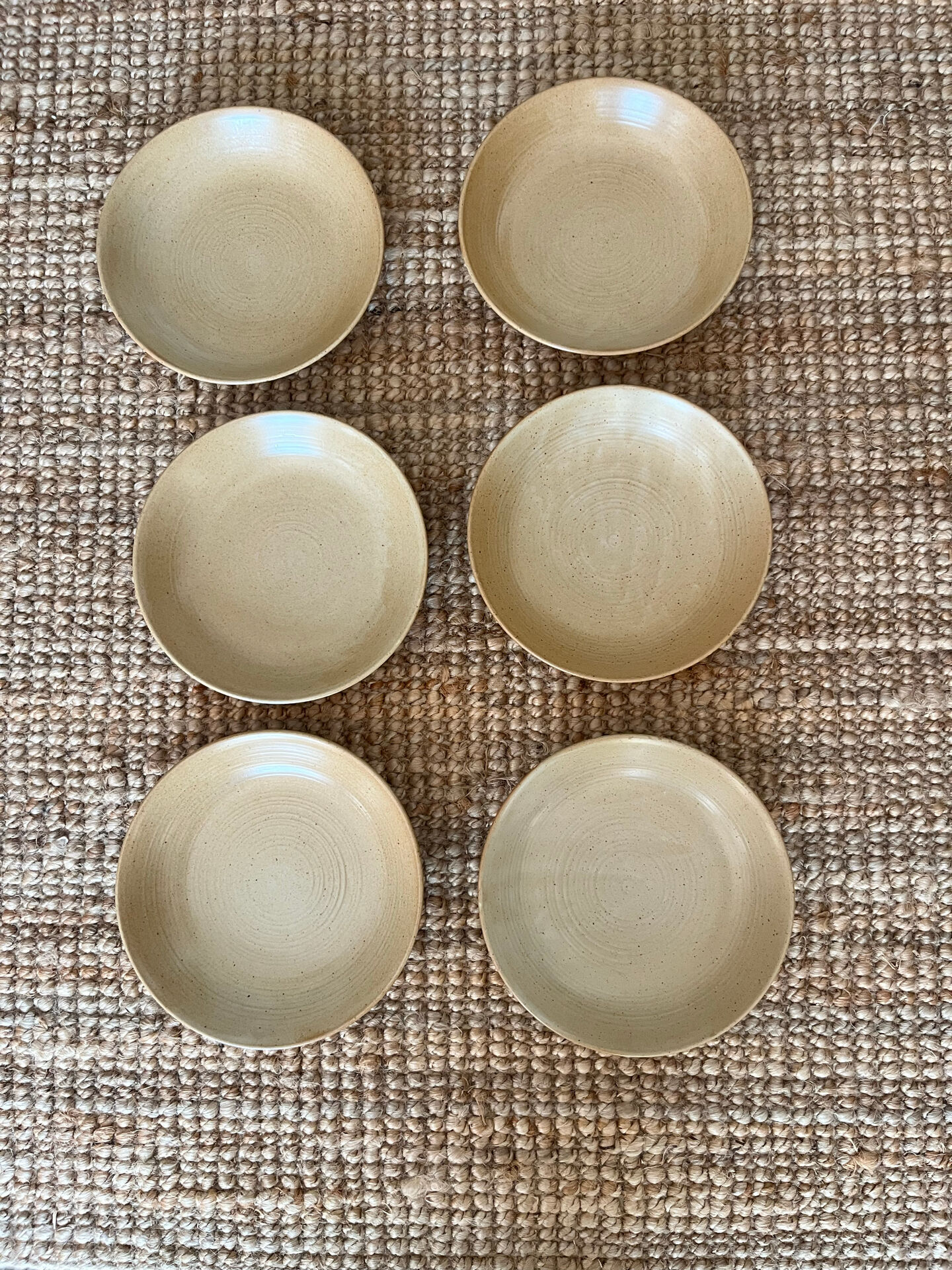 6 deep plates in stoneware