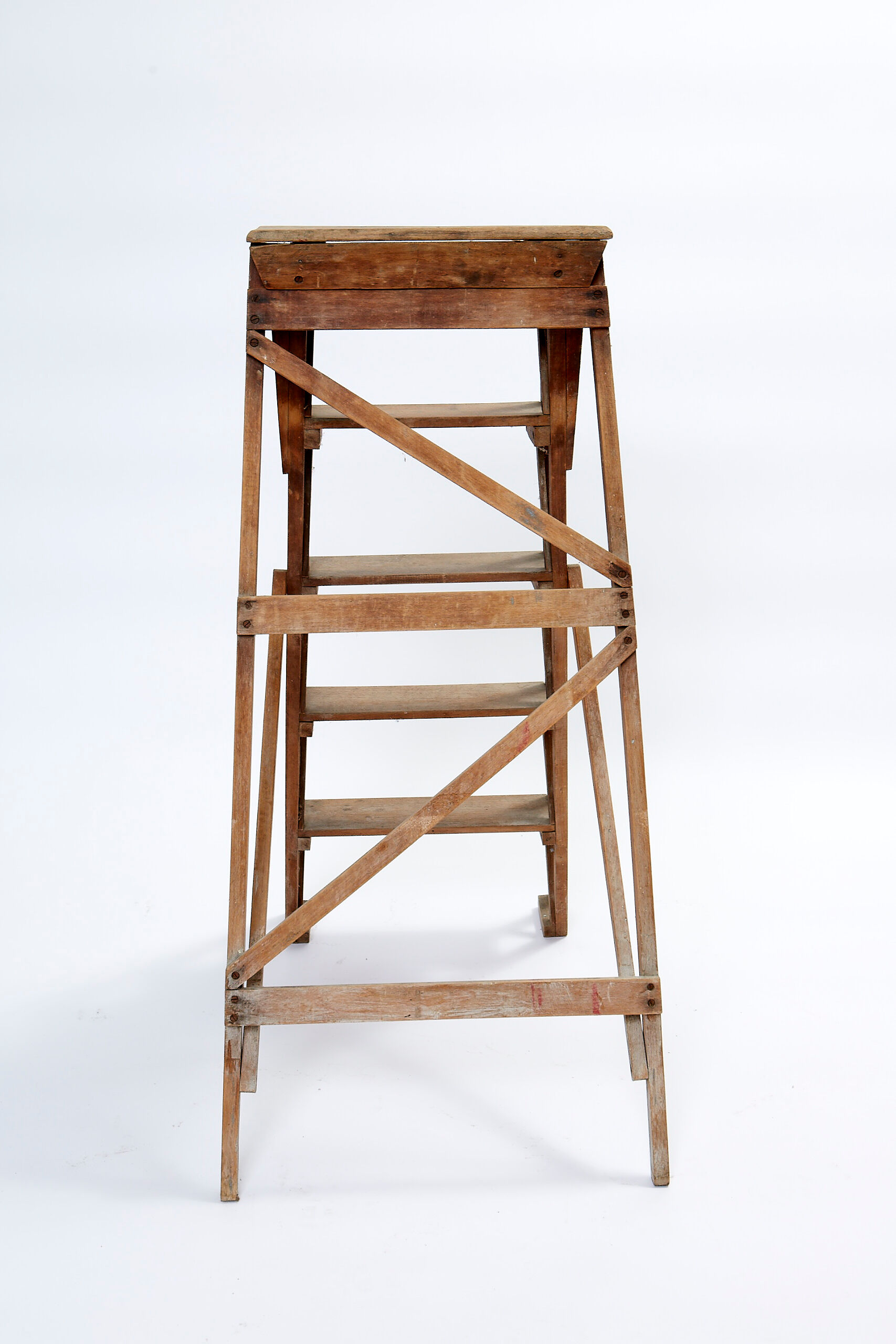 Ancient wooden painter's stepladder