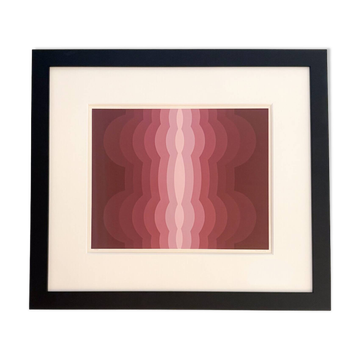 Abstract Pink Screen Print by Miodrag, 56/75