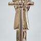 Solid brass parrot perch H. 45 cm 80s