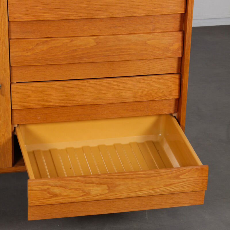 Vintage oak storage by Jiri Jiroutek, model U-458, 1960