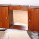 Mirrored teak medicine cabinet