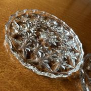 Paire de dessous de bouteille en cristal