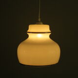 Suspension en opaline blanche Italie 1970