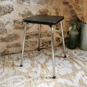 Vintage stool in black Formica