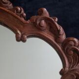 Mirror baroque style in carved walnut – late 19th