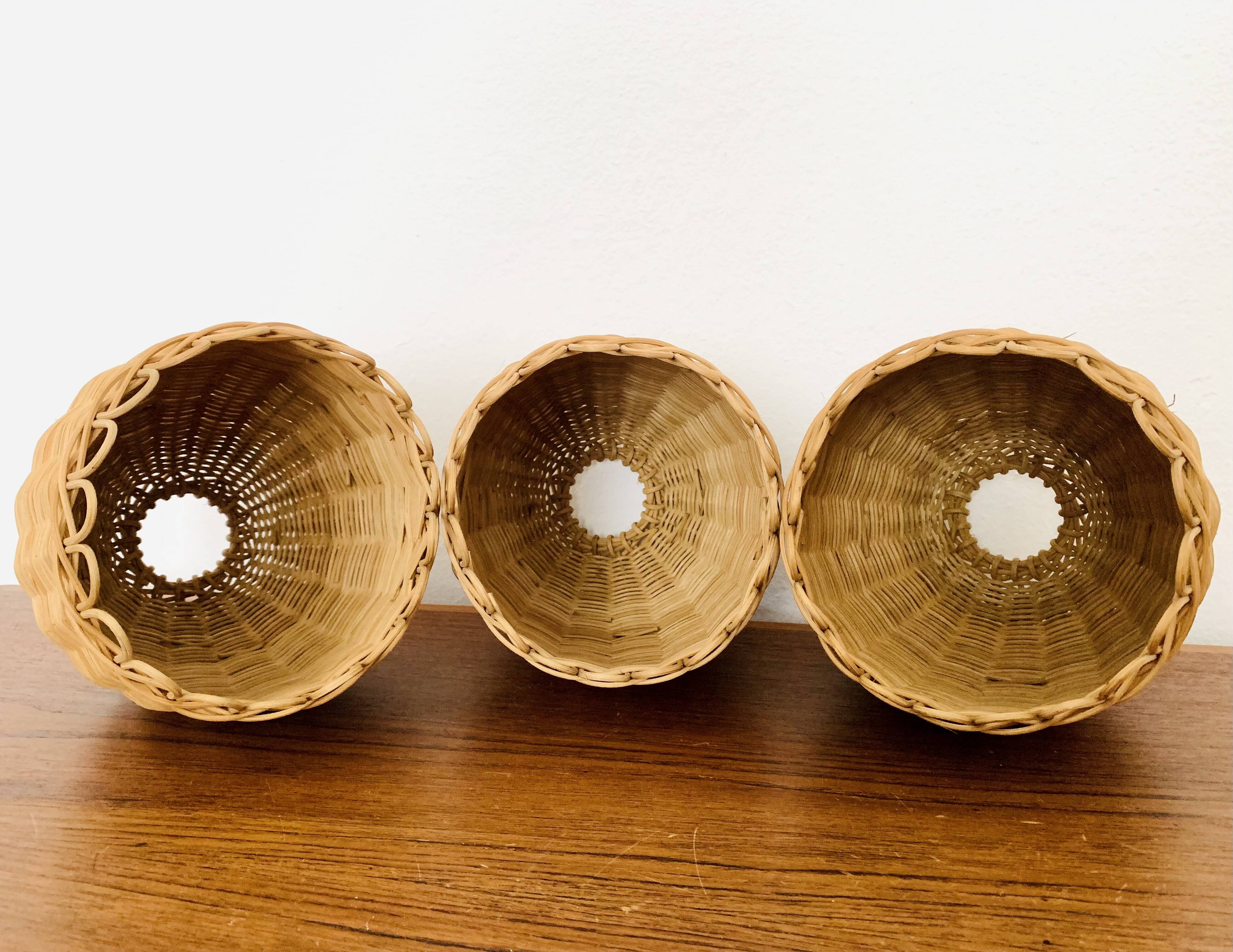 Wicker and Bamboo Cascading Lamp