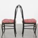 Set of 2 antique French Napoleon III chairs inlaid with mother-of-pearl