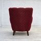 1960s, Danish armchair, original red furniture fabric.