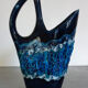 Blue vase fat lava Vallauris sea foam décor 70s