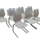 Lot de 7 chaises années 80