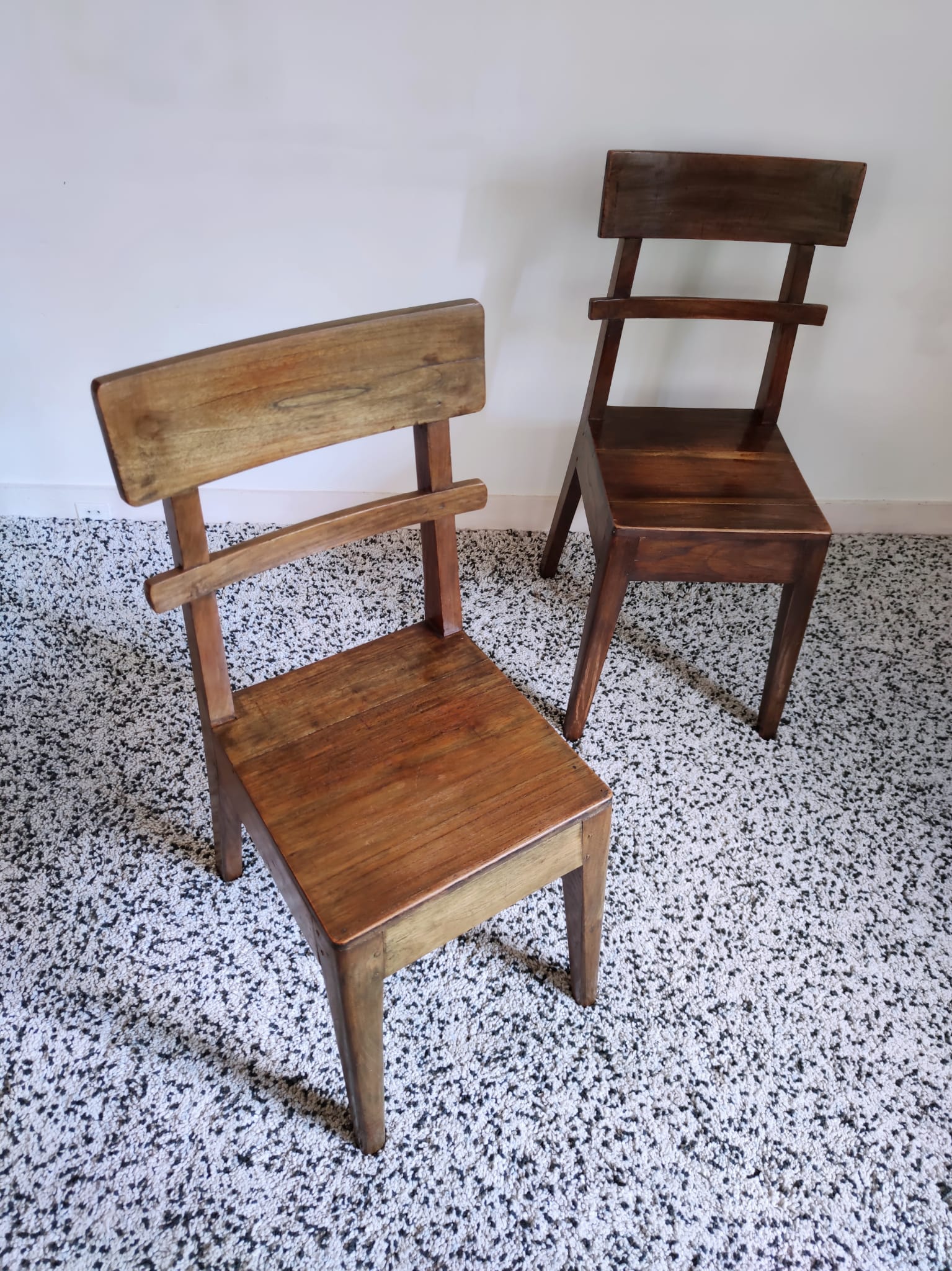 Pair of wooden chairs