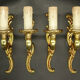 Series of 4 louis XV style wall lamps - Lucien Gau, Paris