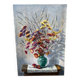 Peinture bouquet fleurs séchées J.Moy