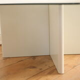 Wood and glass coffee table , France, circa 1980