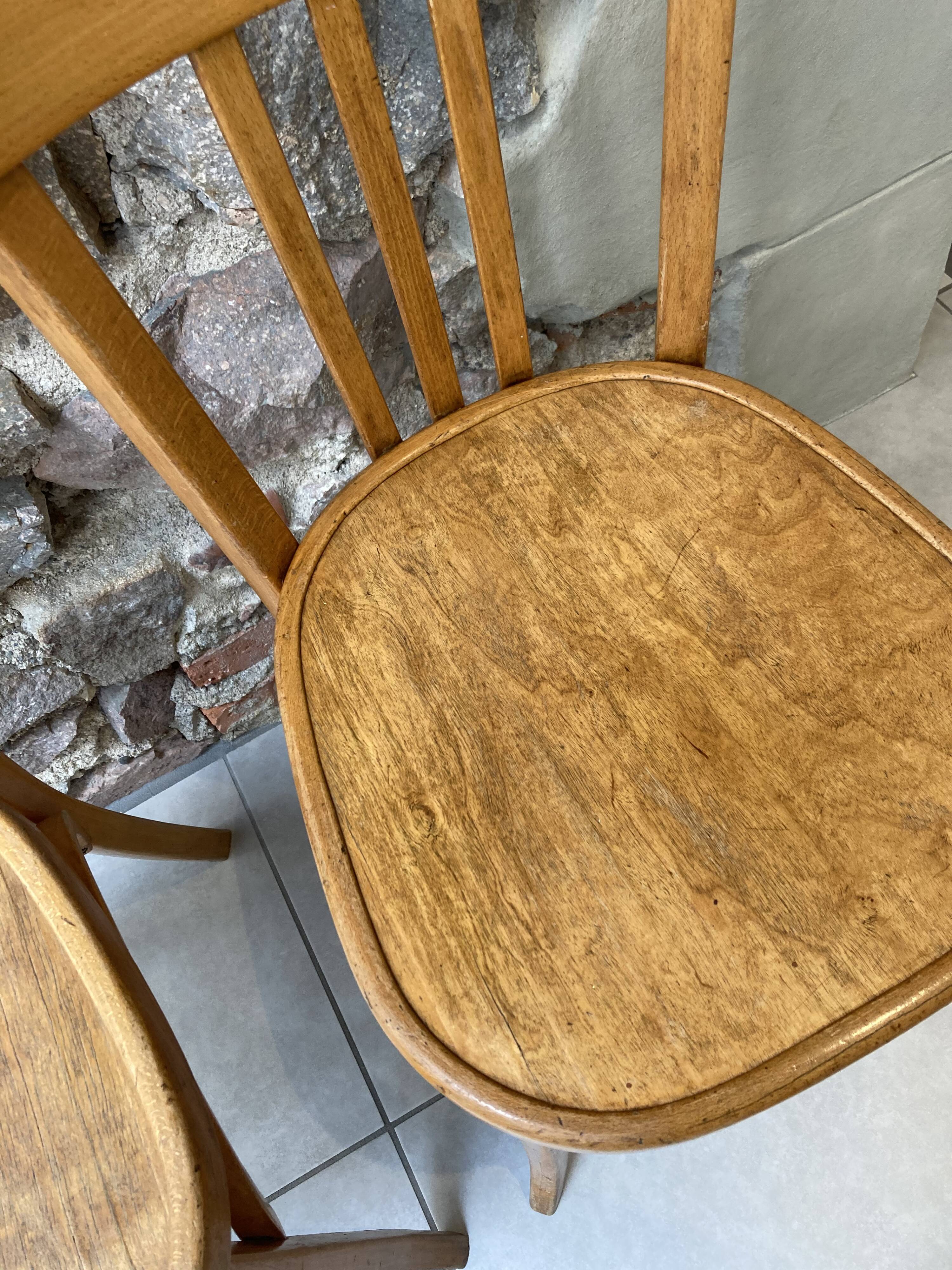 Pair of Baumann bistro chairs