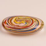 Sulphide murano paper press 1960 multicolored spiral