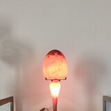 Glass paste lamp signed art of France 1980