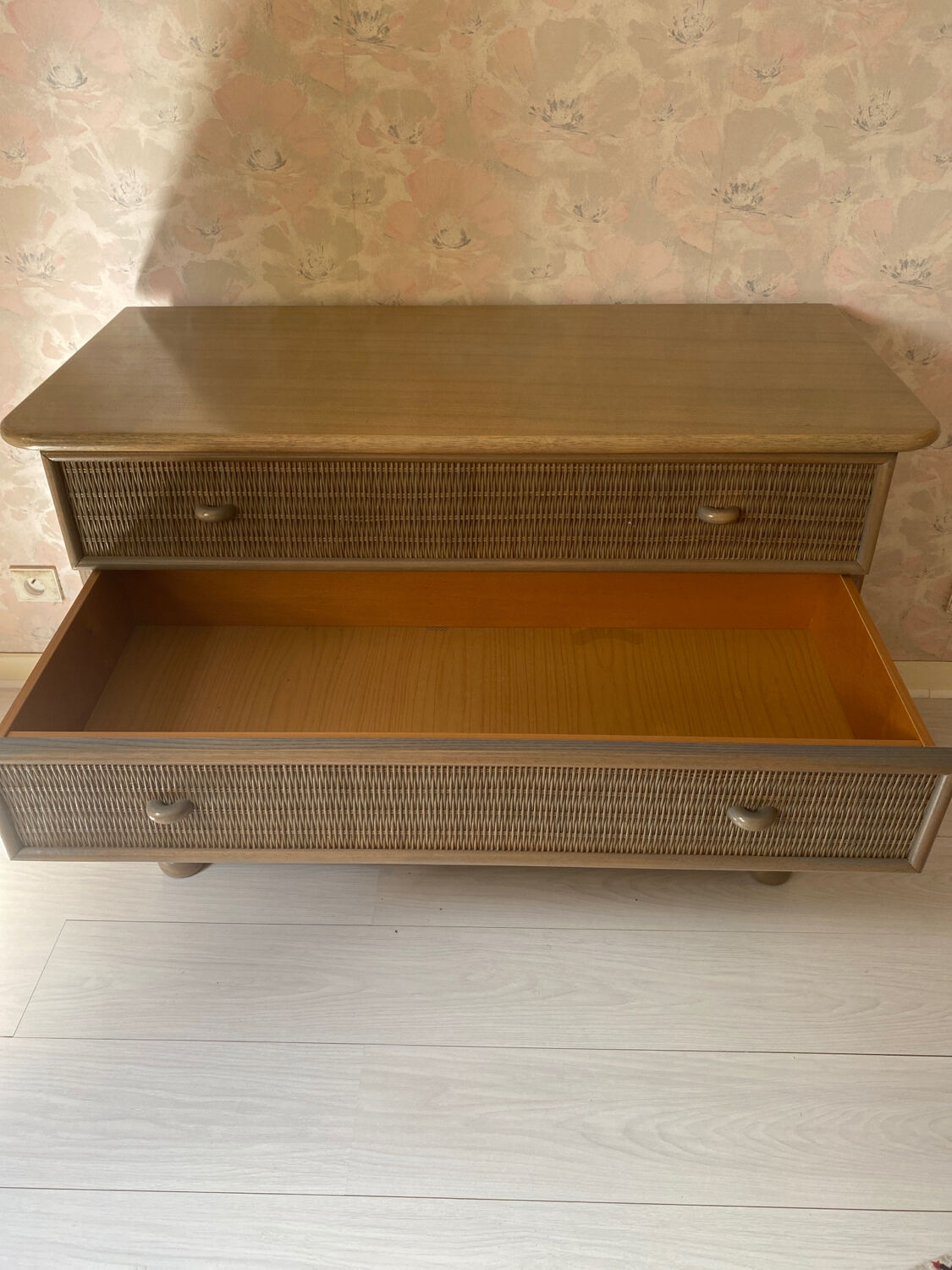 Rattan chest of drawers