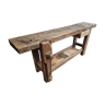 Antique workbench oak side table or bathroom furniture