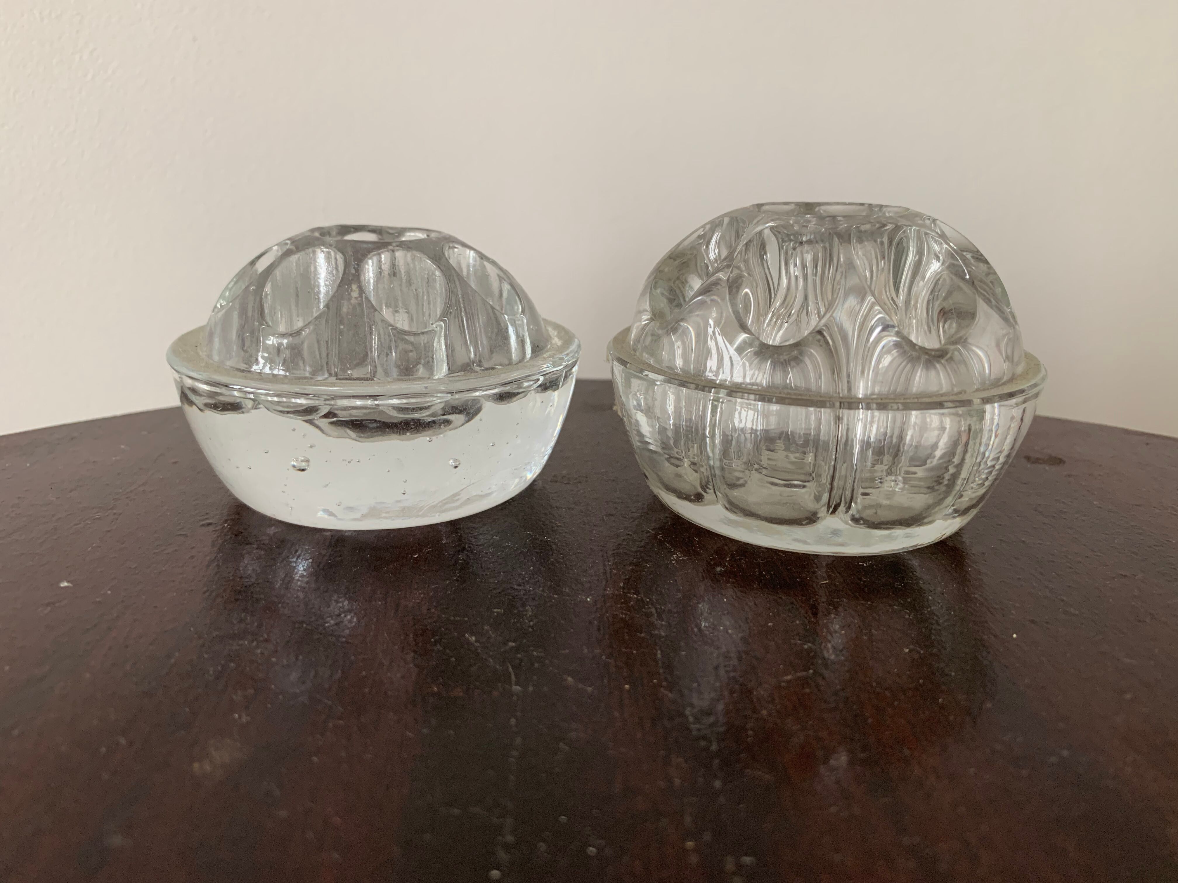 Antique glass flower pick