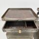 Vintage Industrial Brushed Steel Nightstands, 1920's