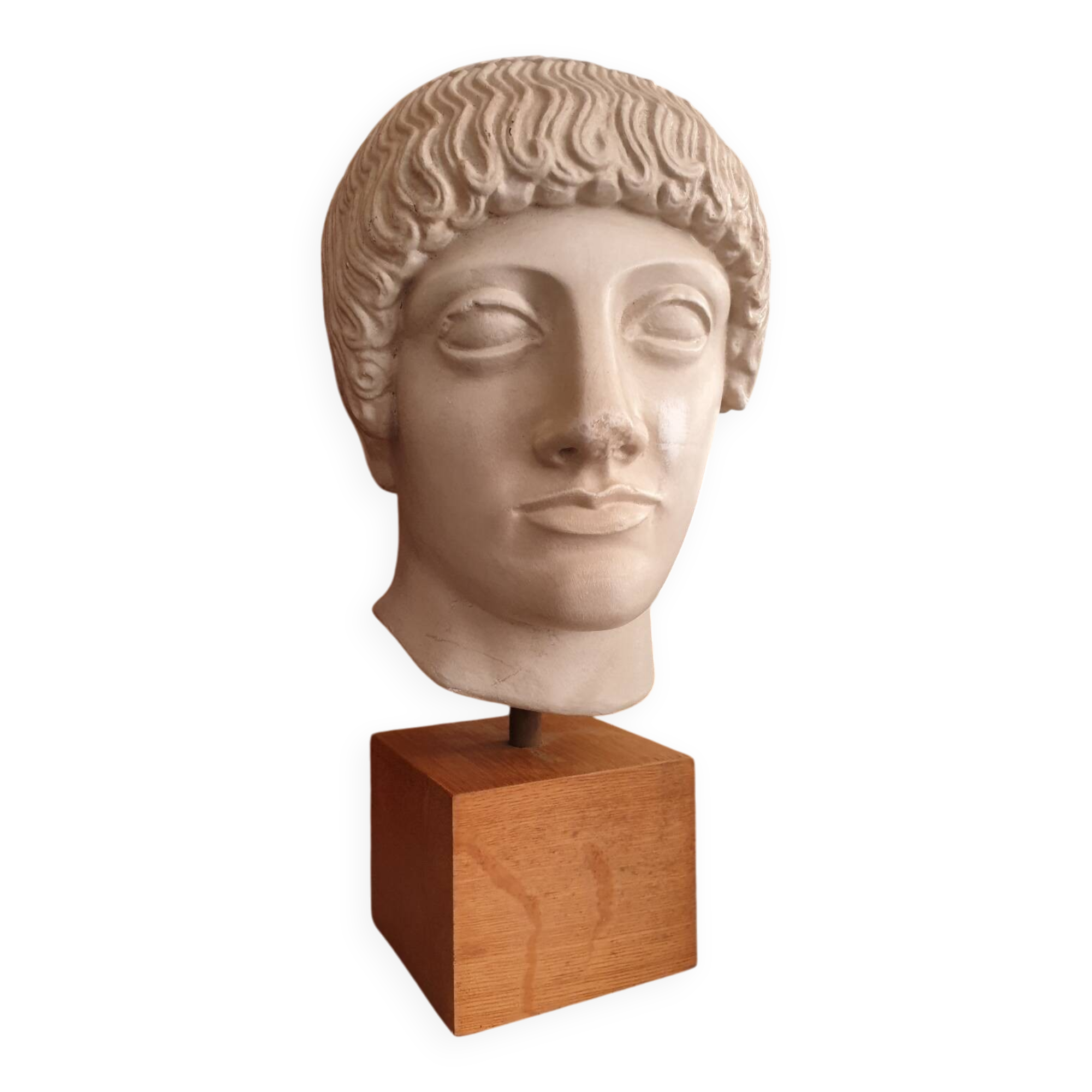 Greek bust of a blond Ephebe
