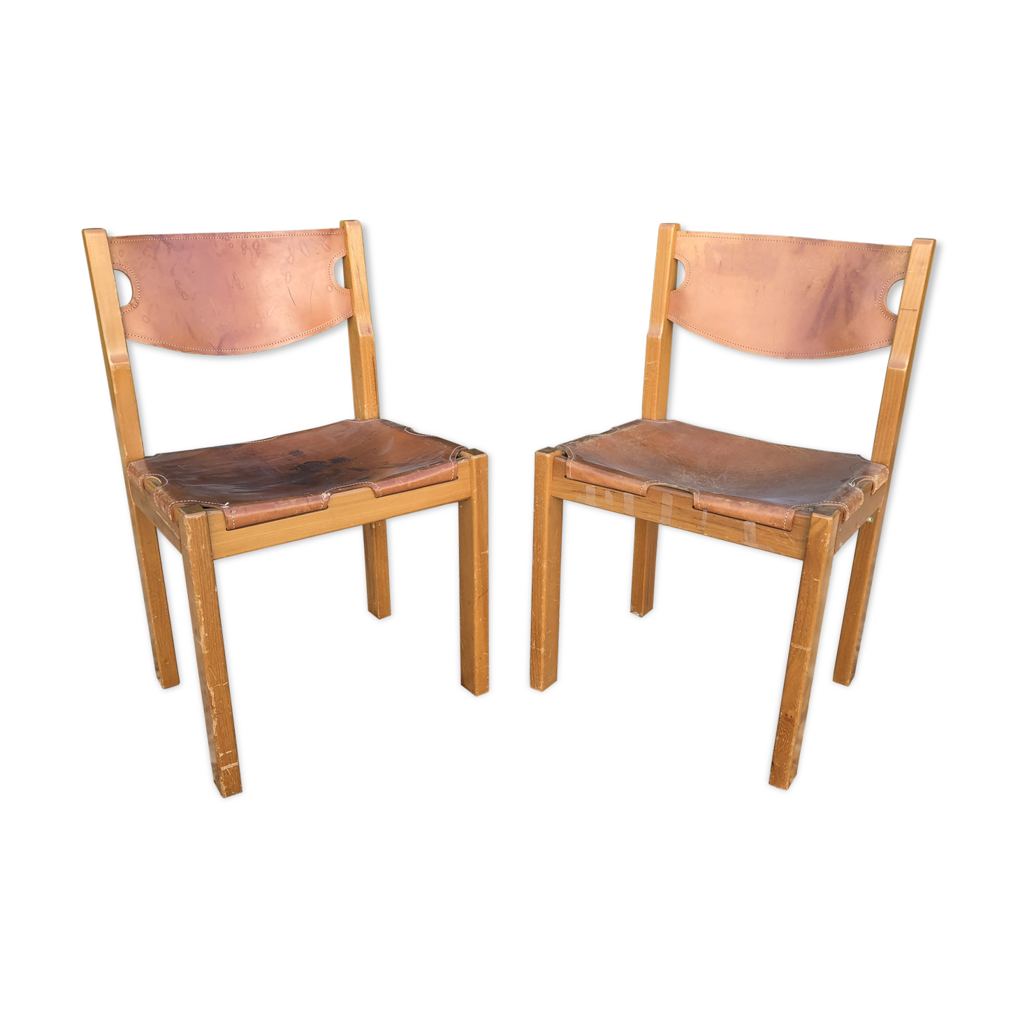 Pair of brutalist chairs