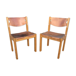 paire de chaises brutaliste