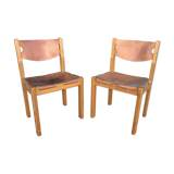 Paire de chaises brutaliste