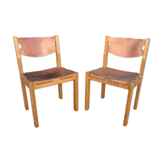 Pair of brutalist chairs