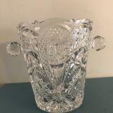 Old pressed glass moulded ice bucket