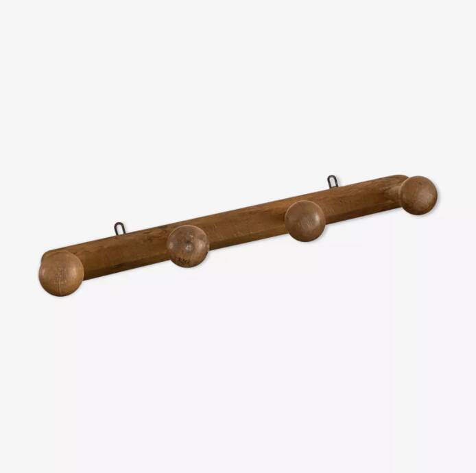 Blond wood coat rack