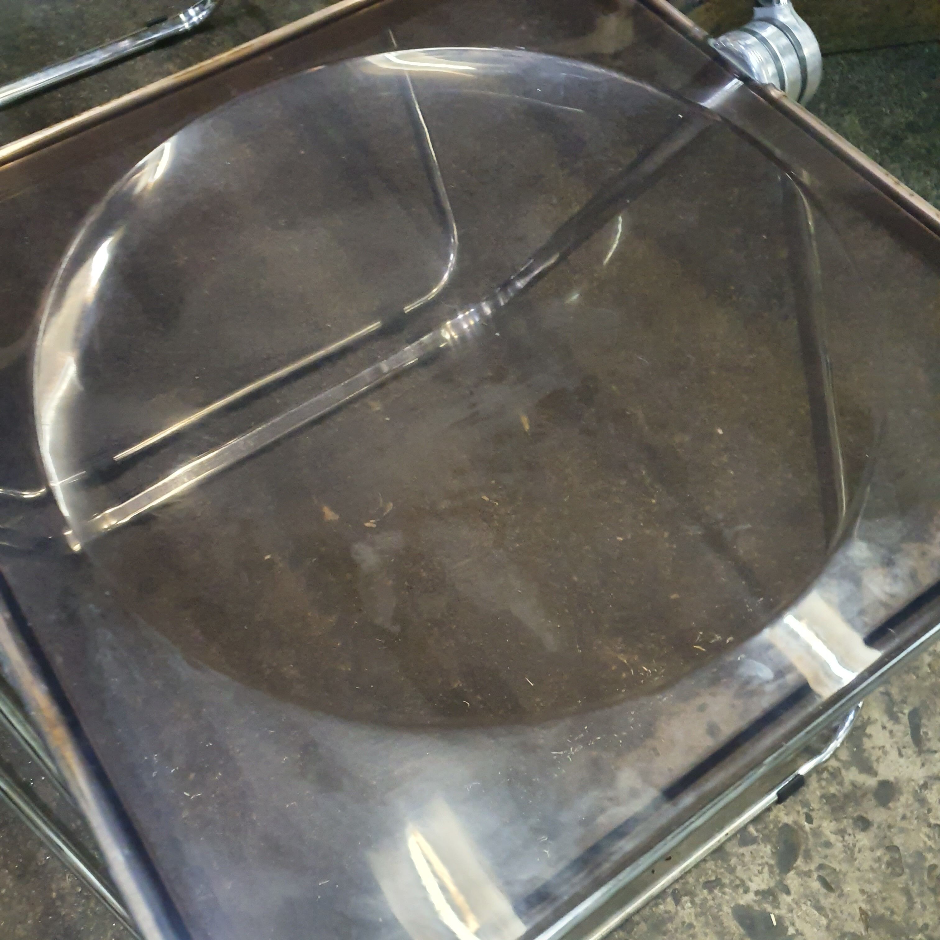 Set of 6 plia folding chairs by Giancarlo Piretti ed. Castelli, 1970s