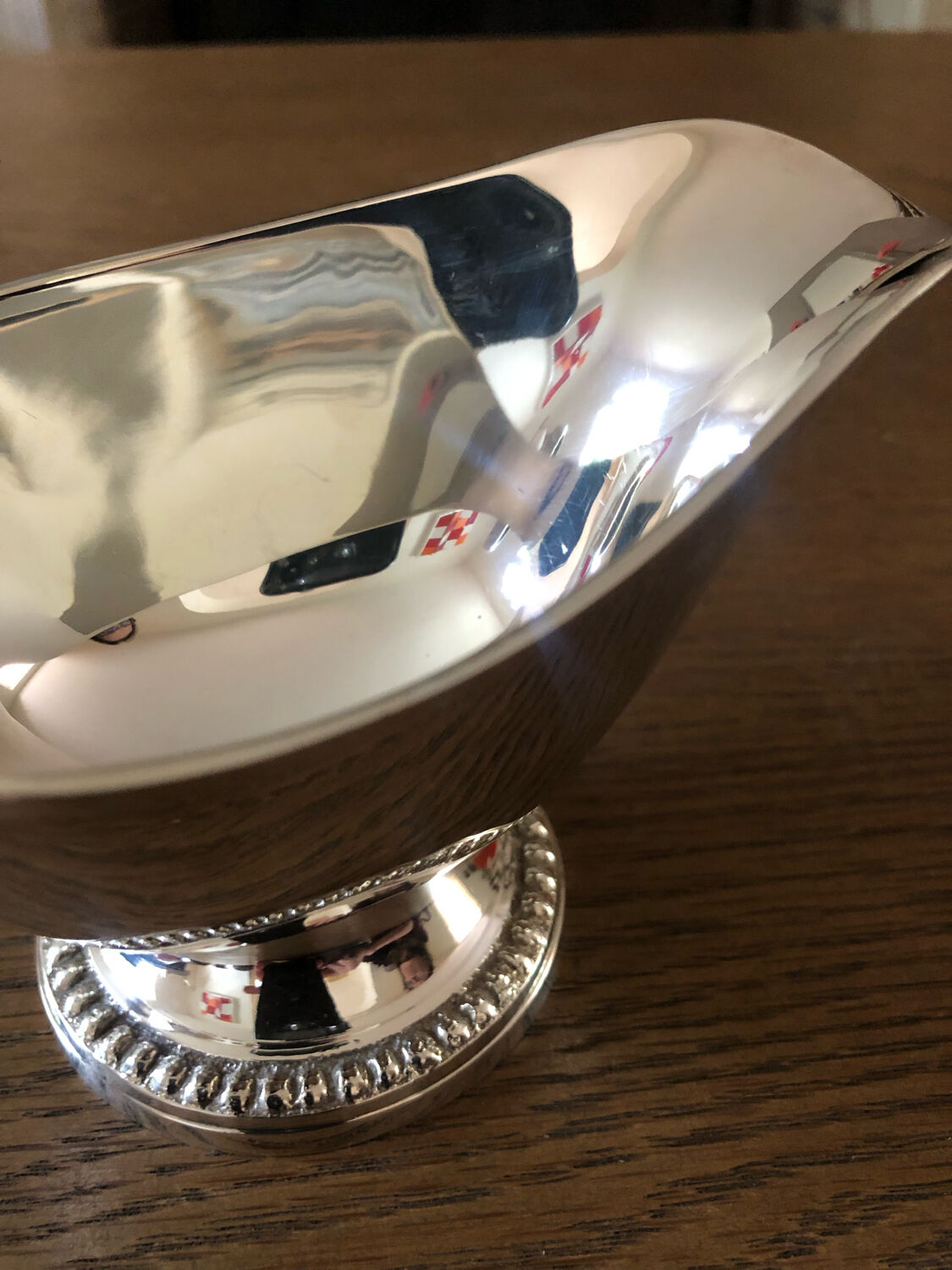 Silver metal saucepan