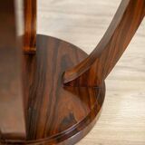 Late 20th Century Art Deco Round Mahogany Side Table, 1950s