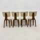 Set of 4 Dutch design by Cor Alons plywood dining chairs , 1960s