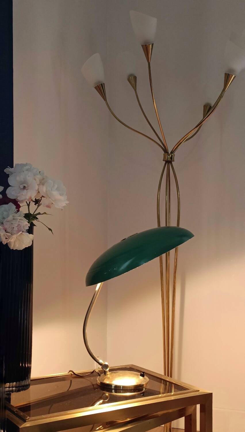 Large 1950 Stilnovo style lamp