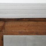 Authentic large French farmhouse antique XXL dining table with two drawers