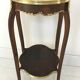 Pedestal table Louis XVI style wood marble brass