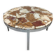 Midcentury stone onyx marble round coffee table ‘Eclectic’