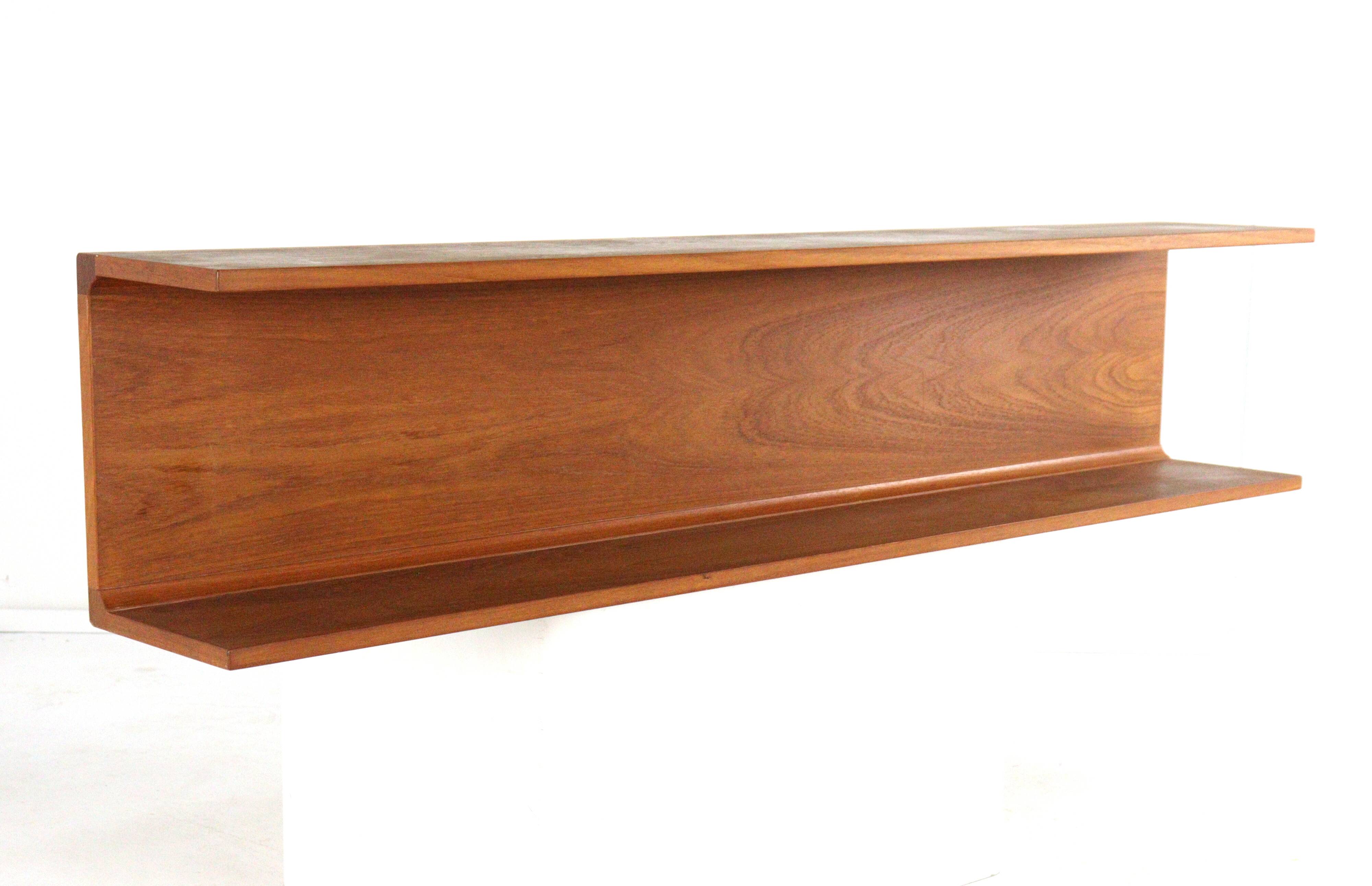 J. Viby for Pedersen & Hansen teak wall shelf