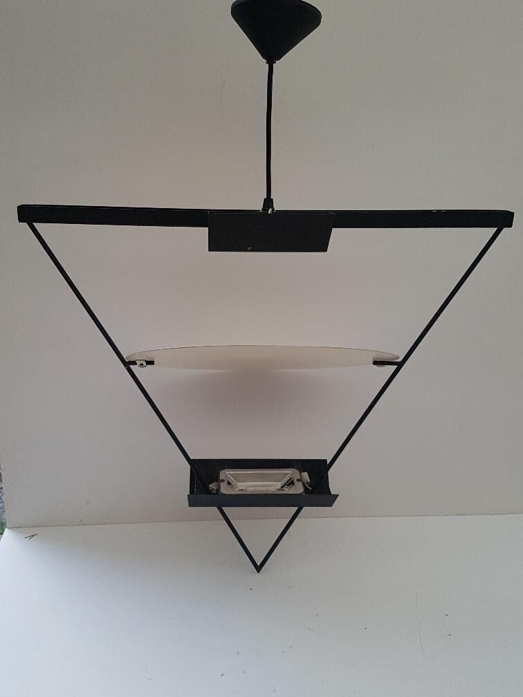 Chandelier design halogen metal Lucien Gau